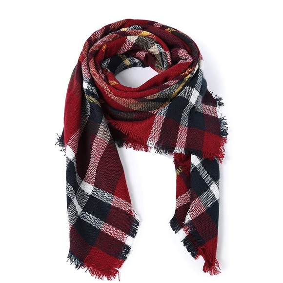 Plaid Blanket Scarf - Picture 4 of 5